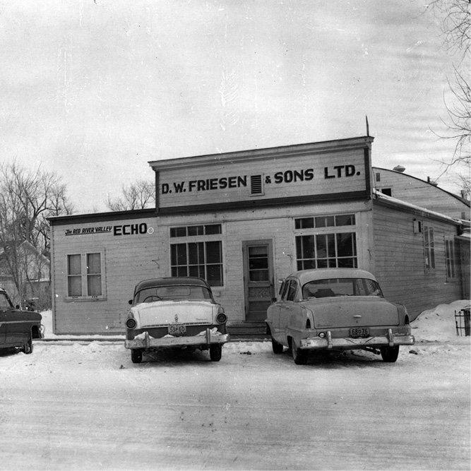 D.W. Friesens & Sons / Altona Echo office, early 1950s
