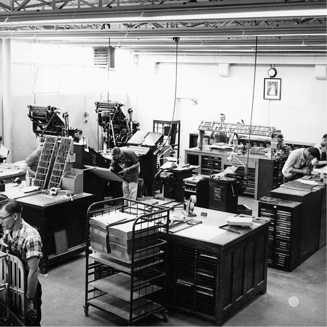 Typesetting Department, 1961