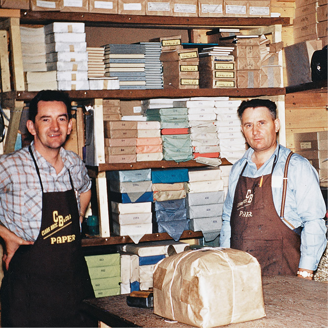 R.C. Friesen and A.A. Teichroeb, Friesens Wholesale Division Warehouse, 1955