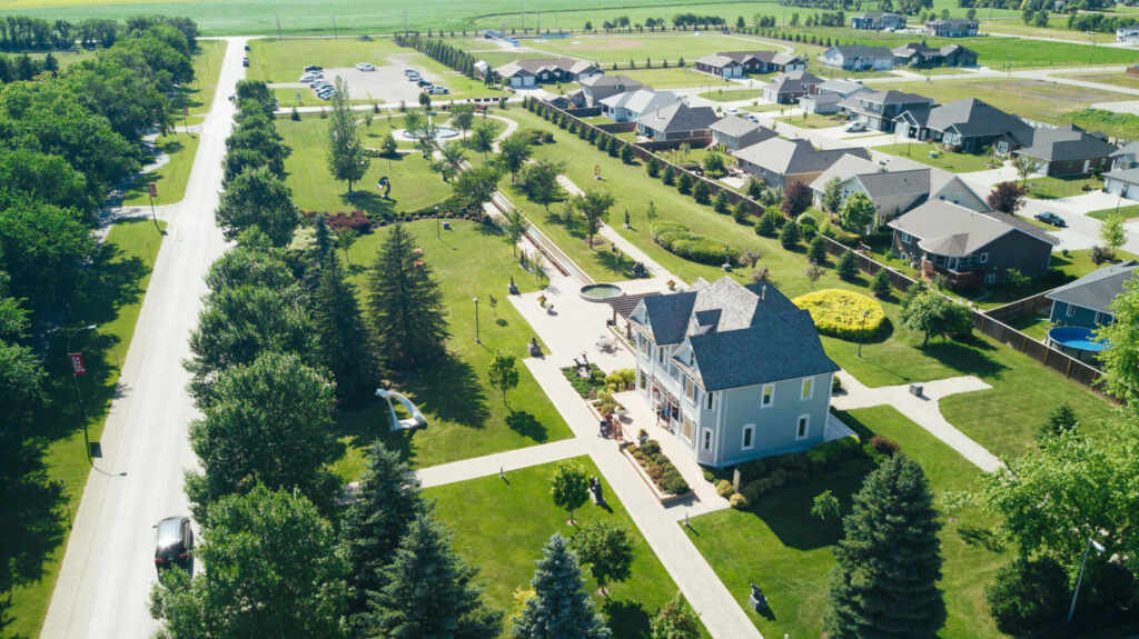 An aerial view of Altona's Gallery in the Park