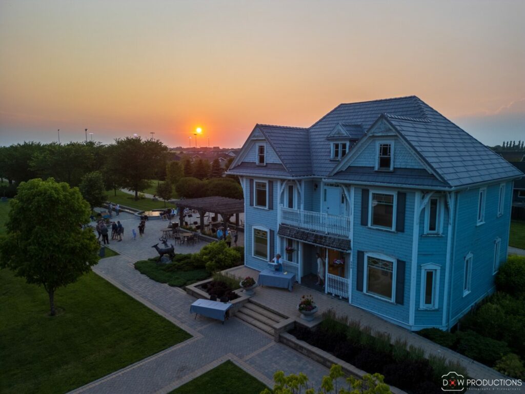 Altona's Gallery in the Park at sunset