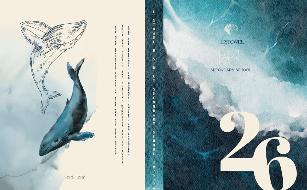 Cover of the 2025-26 Listowel District Secondary School yearbook