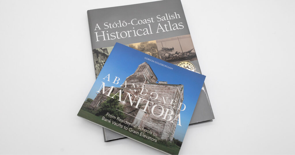 Two printed books in different trim sizes, overlapping to show varied book dimensions and formats on a white background